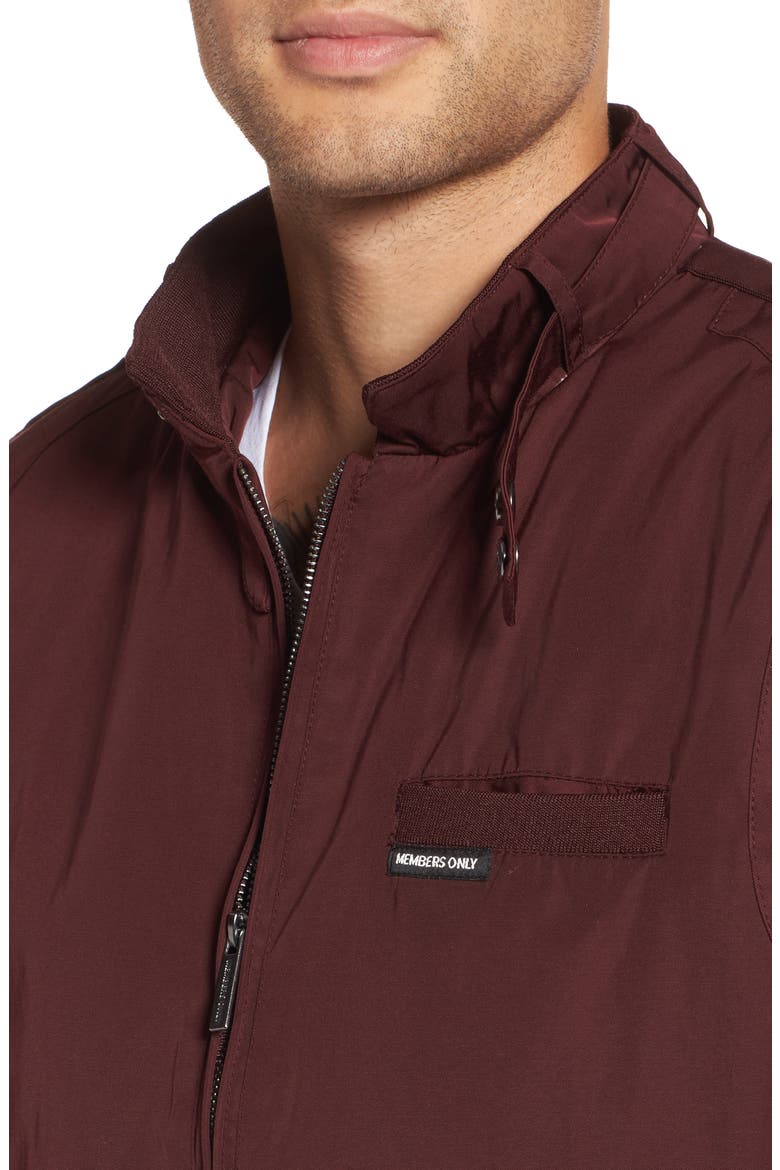 Men's Heavy Iconic Racer Quilted Lining Jacket, Alternate, color, BURGUNDY