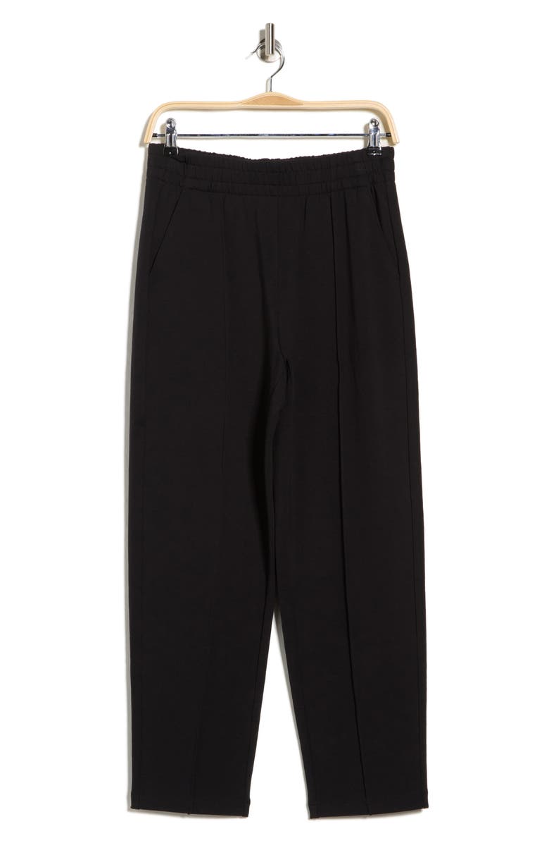 Z by Zella Relay Pintucked French Terry Pants, Alternate, color, Black