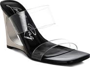 LONDON RAG Zelene Clear Strap Wedge Sandal