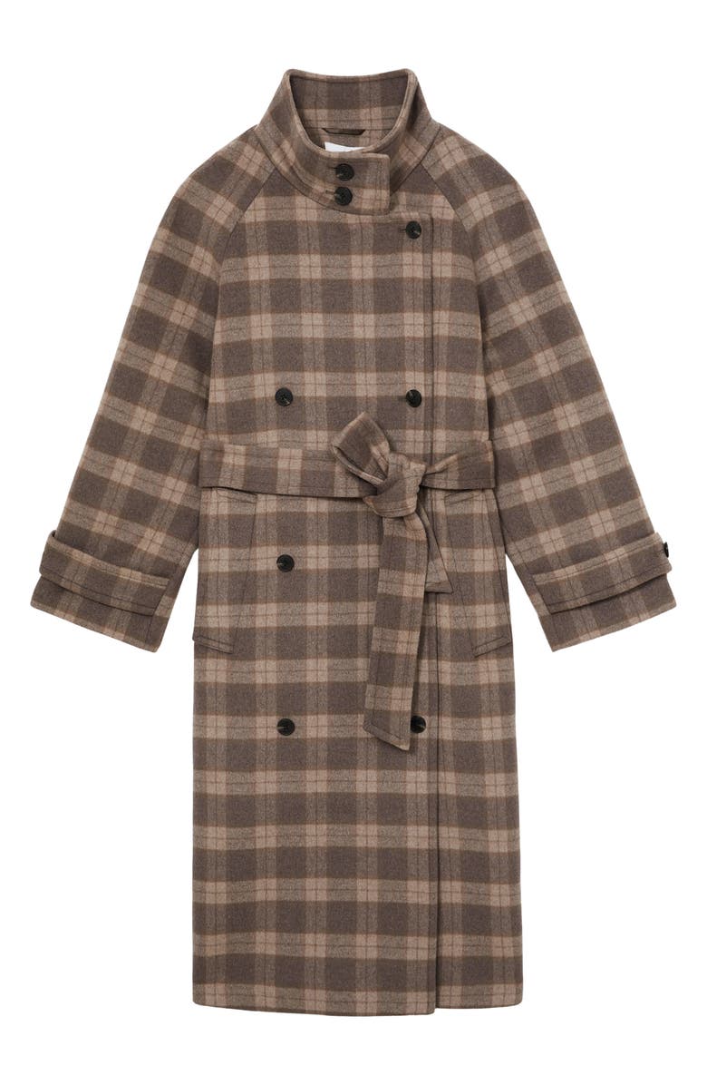 Reiss Poppie Coat, Alternate, color, Brown Check