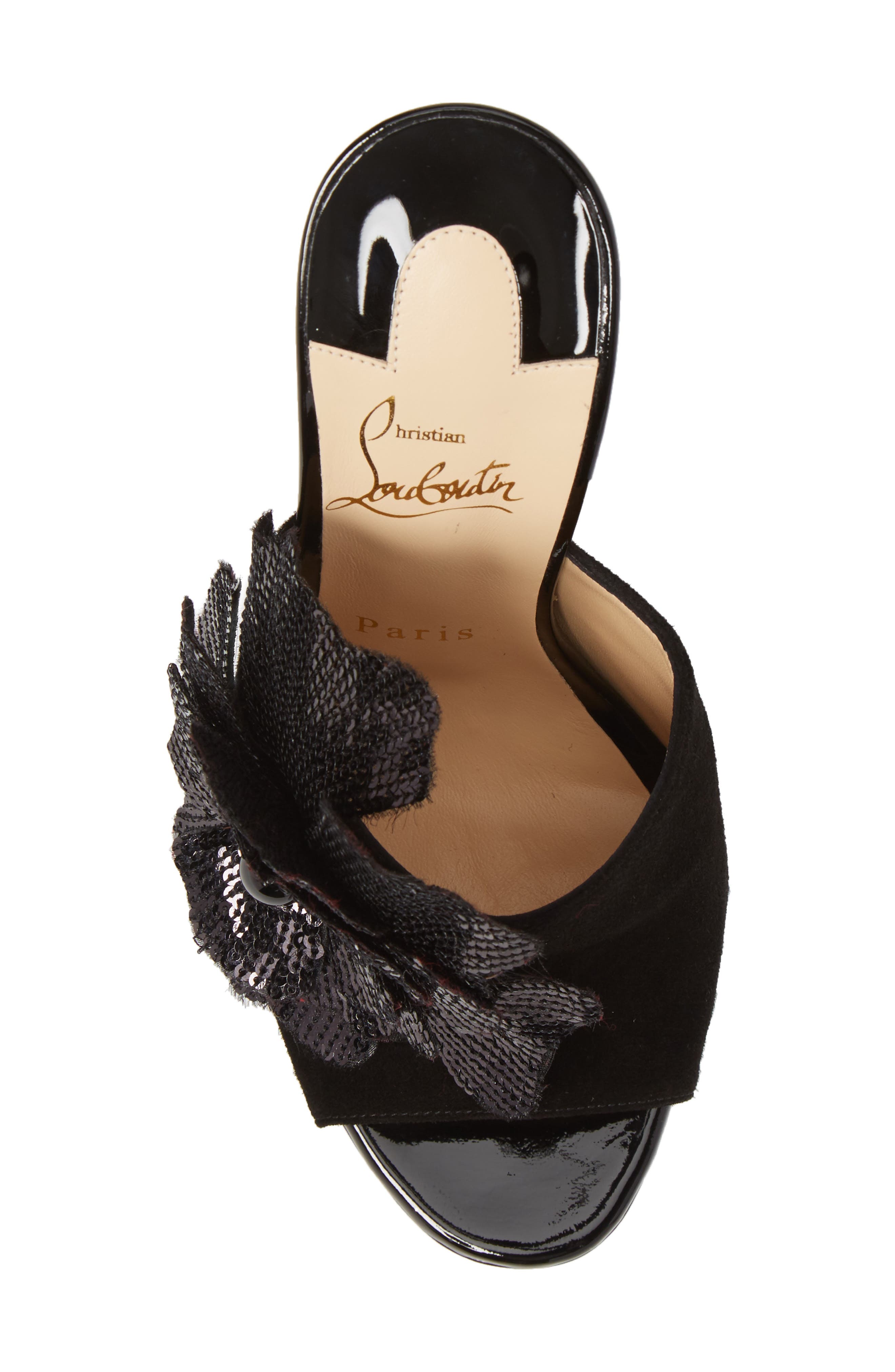 Christian Louboutin Submuline Sequin Flower Mule, Alternate, color, 