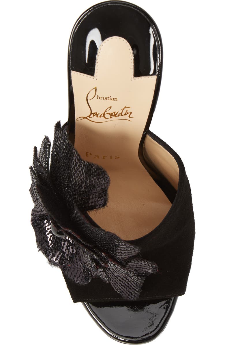 Christian Louboutin Submuline Sequin Flower Mule, Alternate, color,