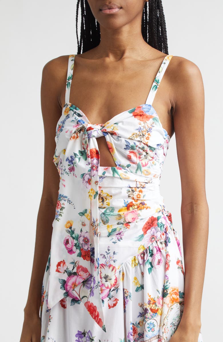 Camilla I Left My Heart in Granada Print Stretch Cotton Poplin Midi Dress, Alternate, color, I Left My Heart In Granada