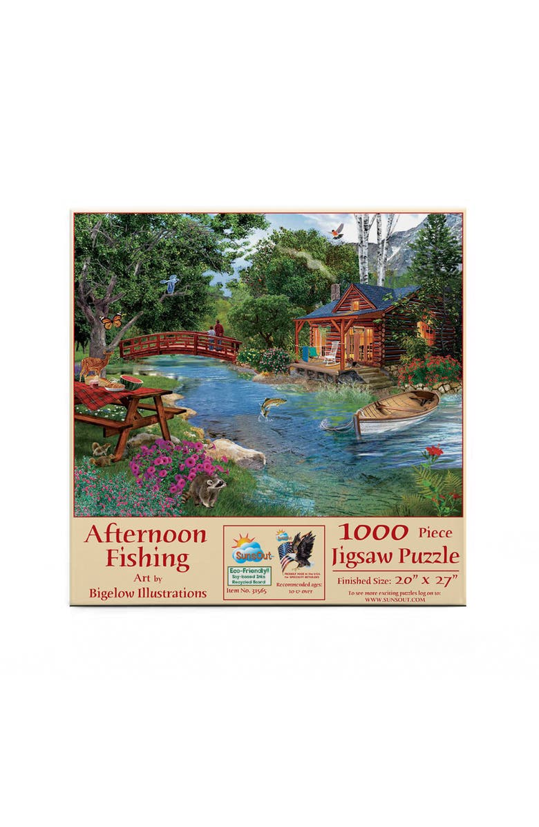 Sunsout Afternoon fishing 1000 piece Jigsaw Puzzle for Adults, Alternate, color, Multicolor