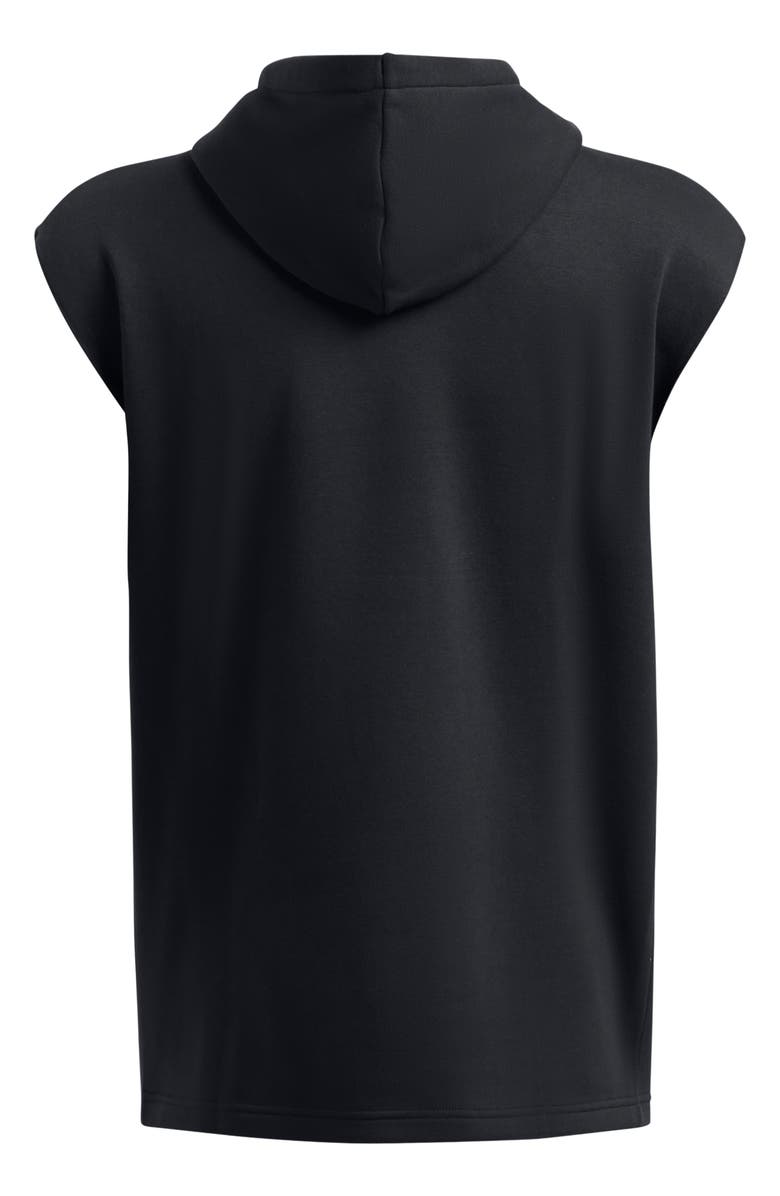 Under Armour Icon Fleece Sleeveless Hoodie, Alternate, color, Black