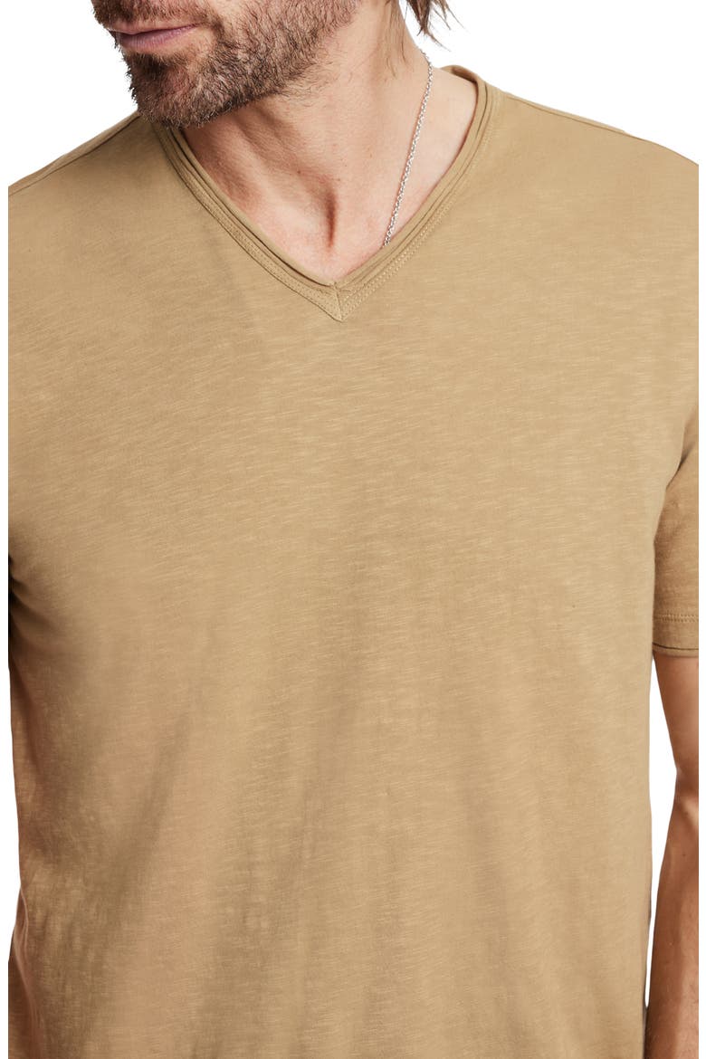 Miles Slub V-Neck T-Shirt, Alternate, color, CAMEL