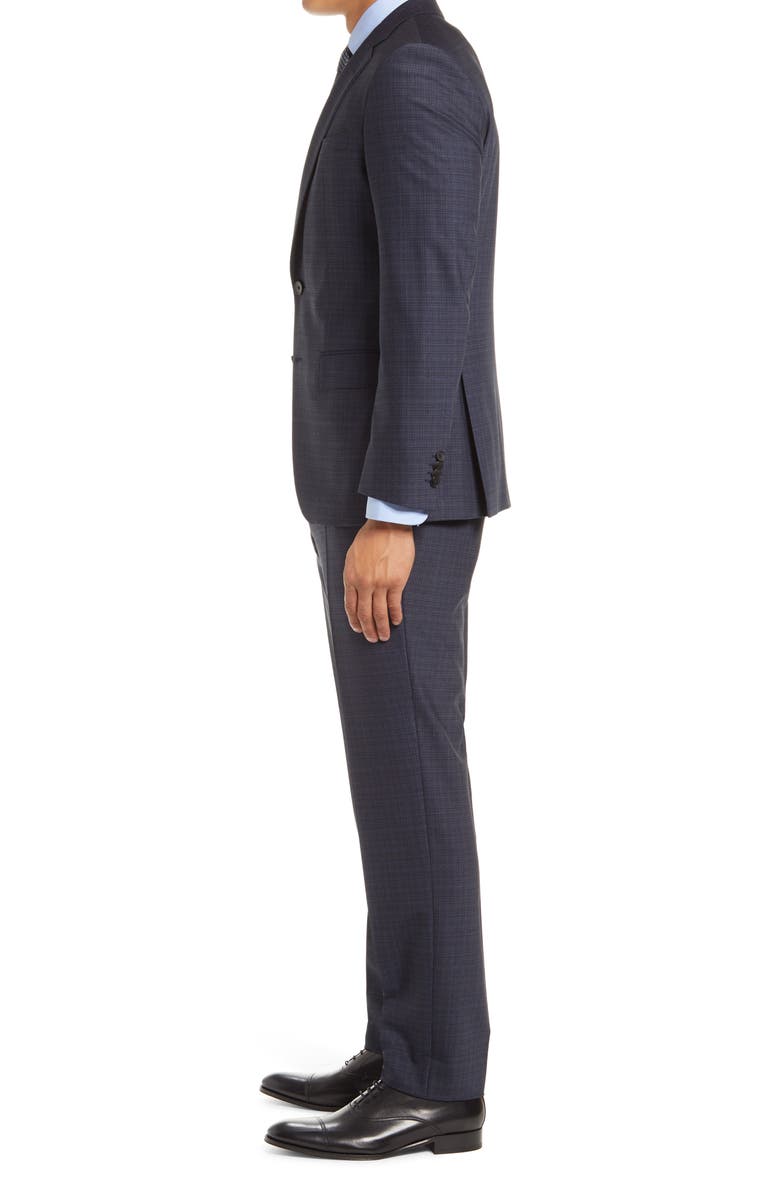 BOSS Huge/Genius Slim Fit Microcheck Suit, Alternate, color,