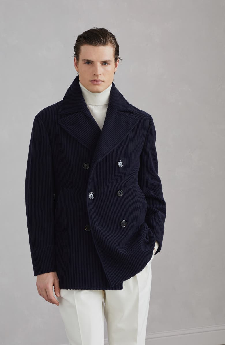 Brunello Cucinelli Corduroy Caban jacket, Alternate, color, 