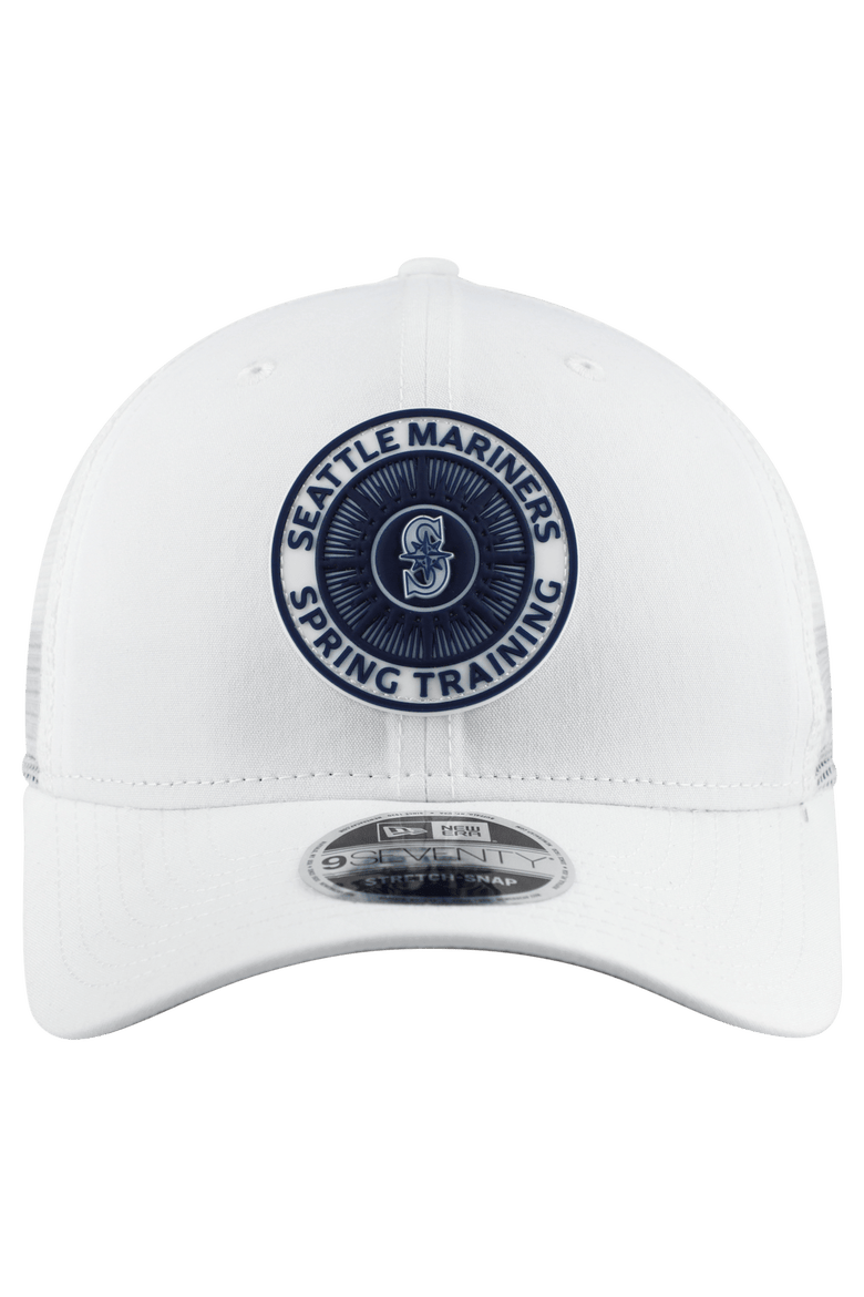 Men's New Era  White Seattle Mariners 2026 Spring Training Fan Pack 9SEVENTY Adjustable Trucker Hat, Alternate, color, White