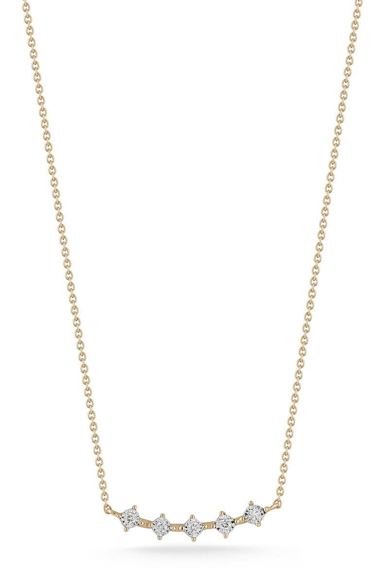Ava Bea Diamond Curved Bar Pendant Necklace, Main, color, YELLOW GOLD