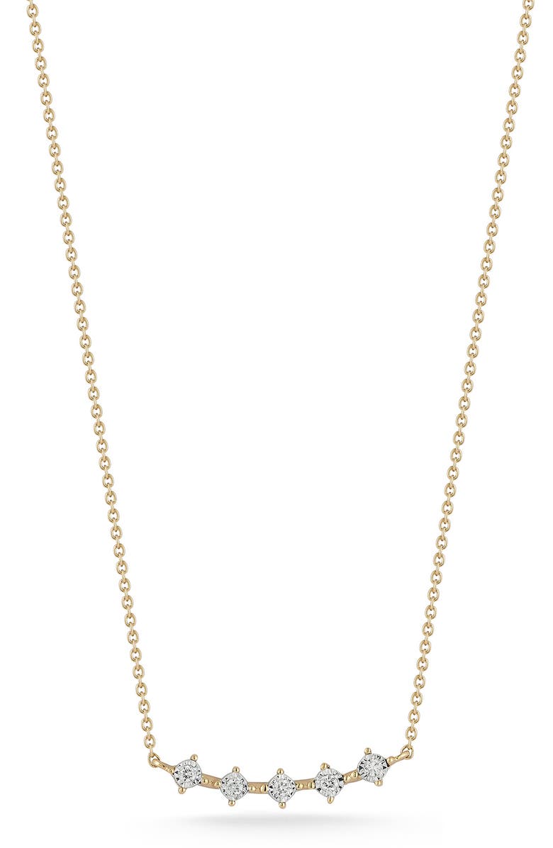 Dana Rebecca Designs Ava Bea Diamond Curved Bar Pendant Necklace, Main, color, 