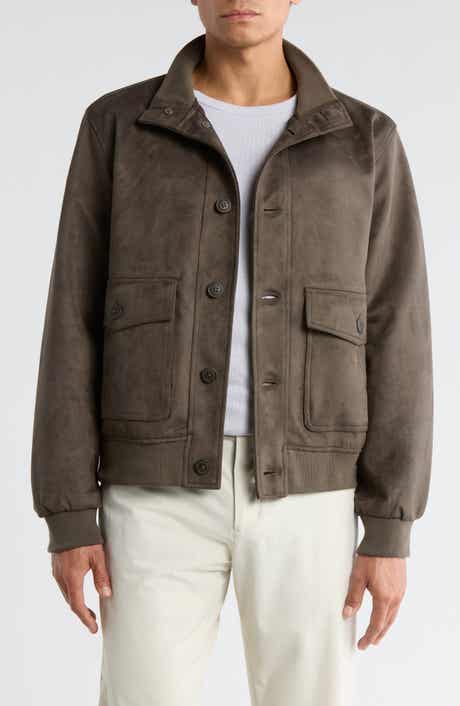 Elie Tahari Faux Suede Jacket