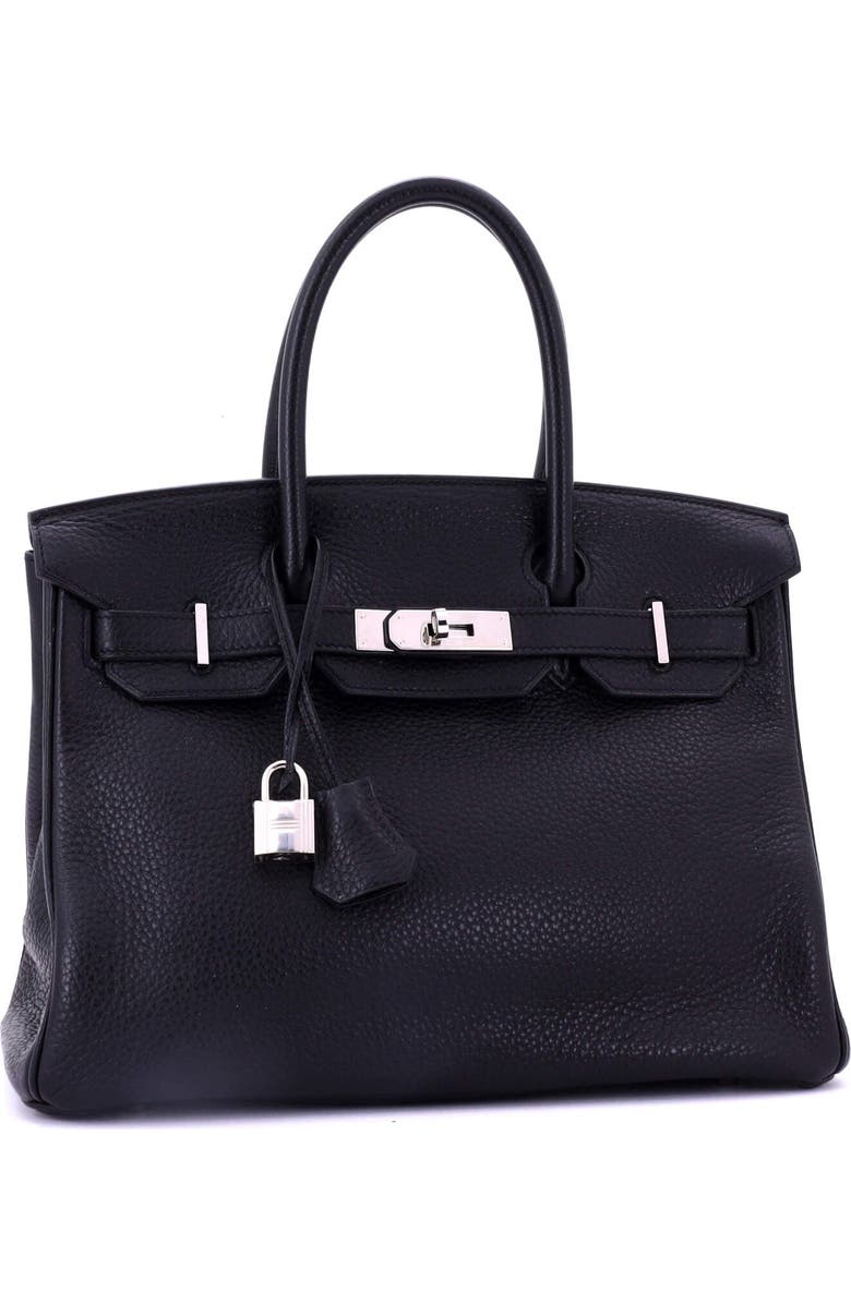 Pre-Owned Hermes Birkin Handbag Black Togo with Palladium Hardware 30, Alternate, color,
