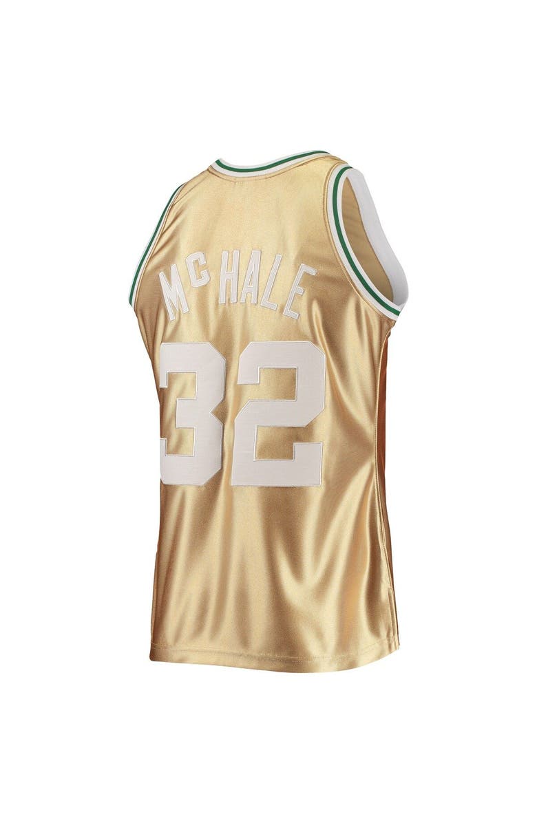 Mitchell & Ness Men's Mitchell & Ness Kevin McHale Gold Boston Celtics 75th Anniversary 1985/86 Hardwood Classics Swingman Jersey, Alternate, color,