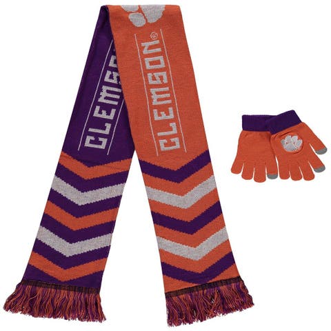 Orange Clemson Tigers Glove & Scarf Combo Set