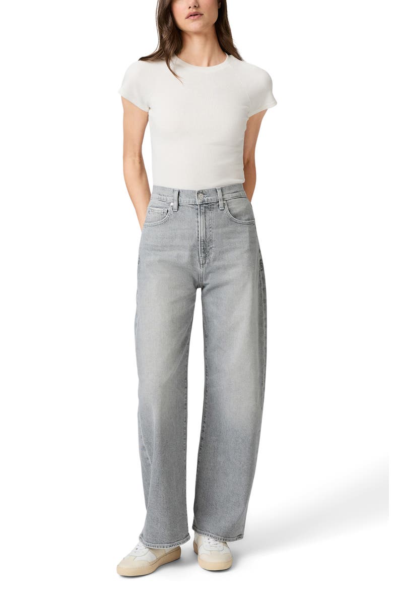 Arellia High Waist Barrel Jeans, Alternate, color, SMOKESCREEN GREY