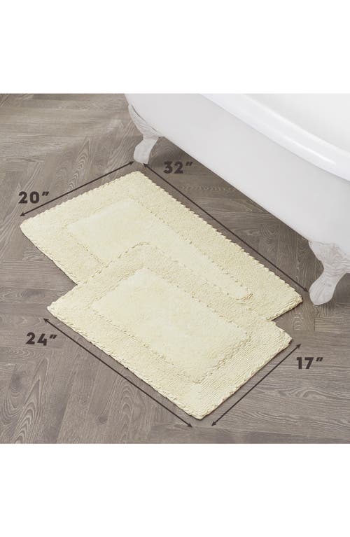 Laura Ashley Ruffle Cotton 2-piece Bath Mat Set