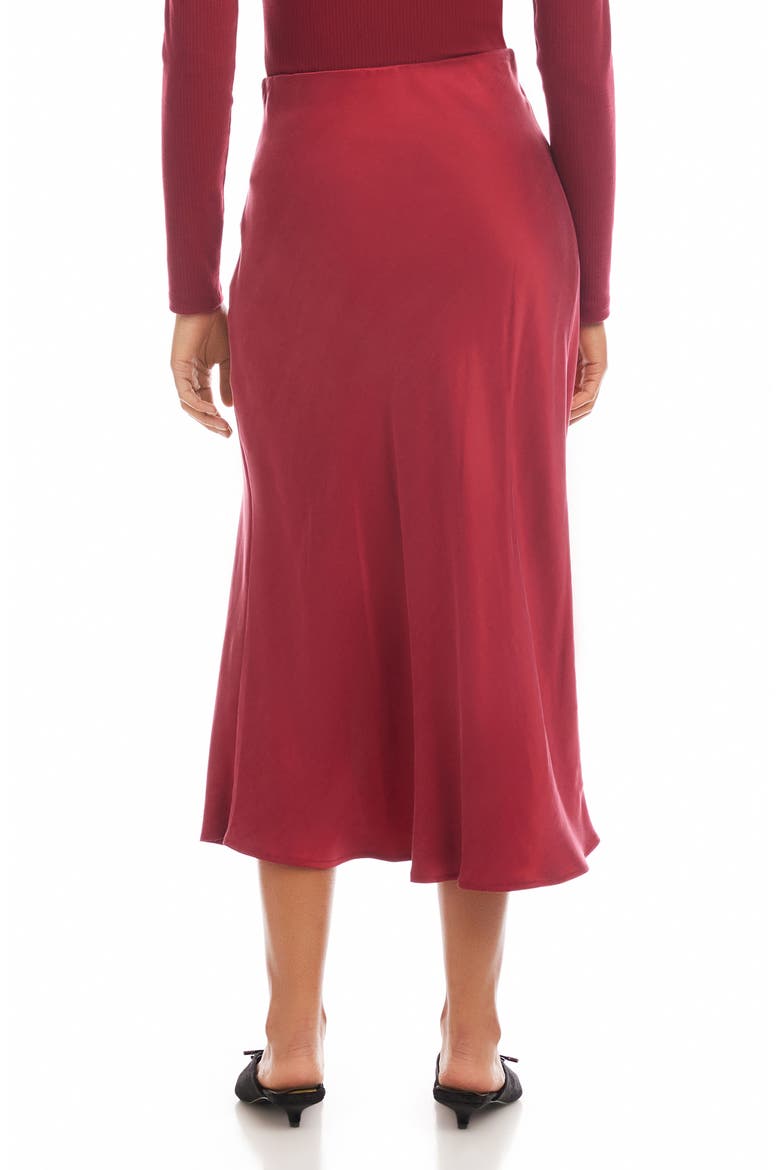 Fiona Ruched Midi Skirt, Alternate, color, BRICK