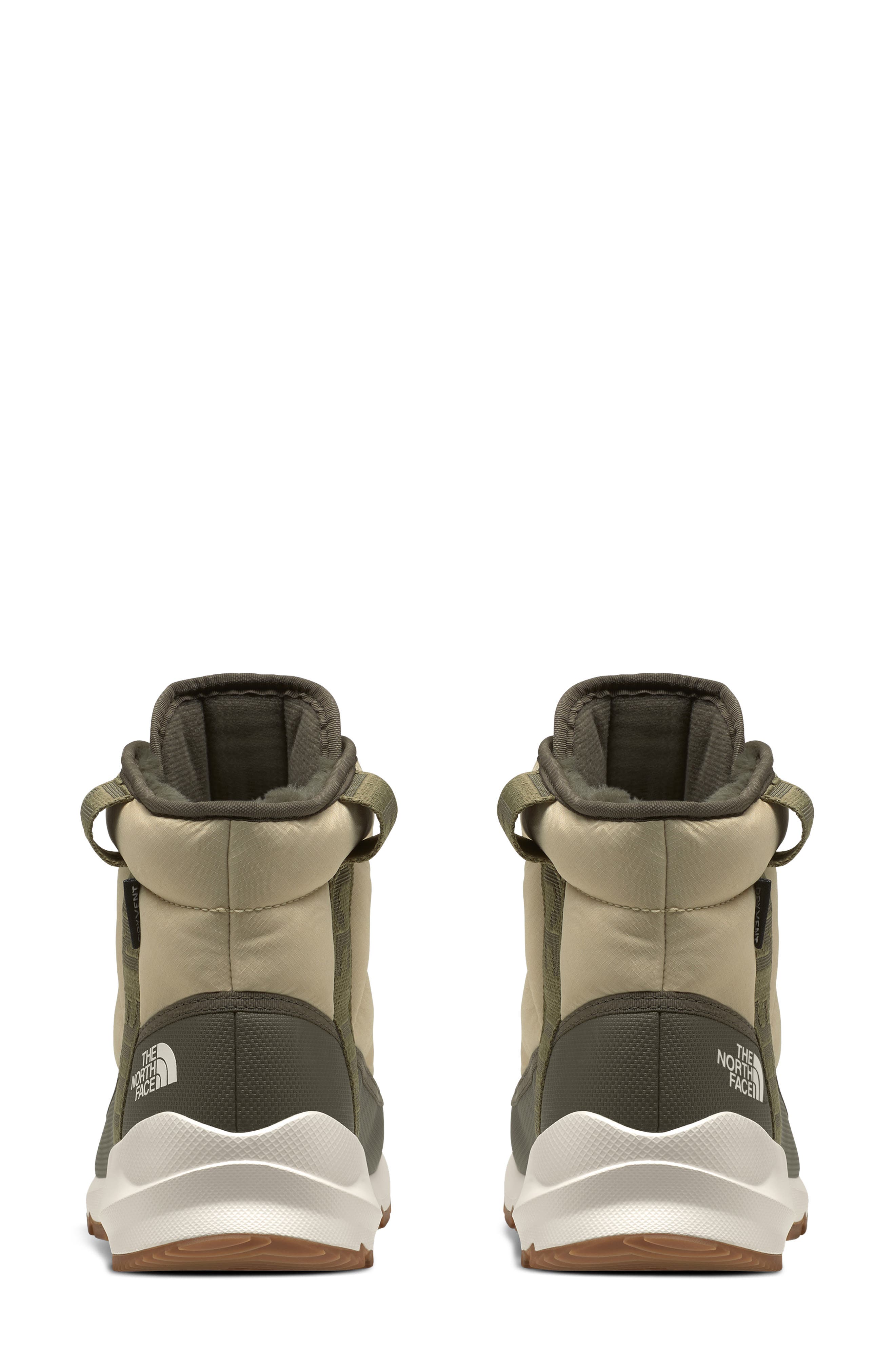 The North Face ThermoBall<sup>™</sup> Luxe Faux Fur Lined Waterproof Boots, Alternate, color, Gravel/ Forest Olive