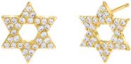 BY ADINA EDEN Star Of David Pave Stud Earring