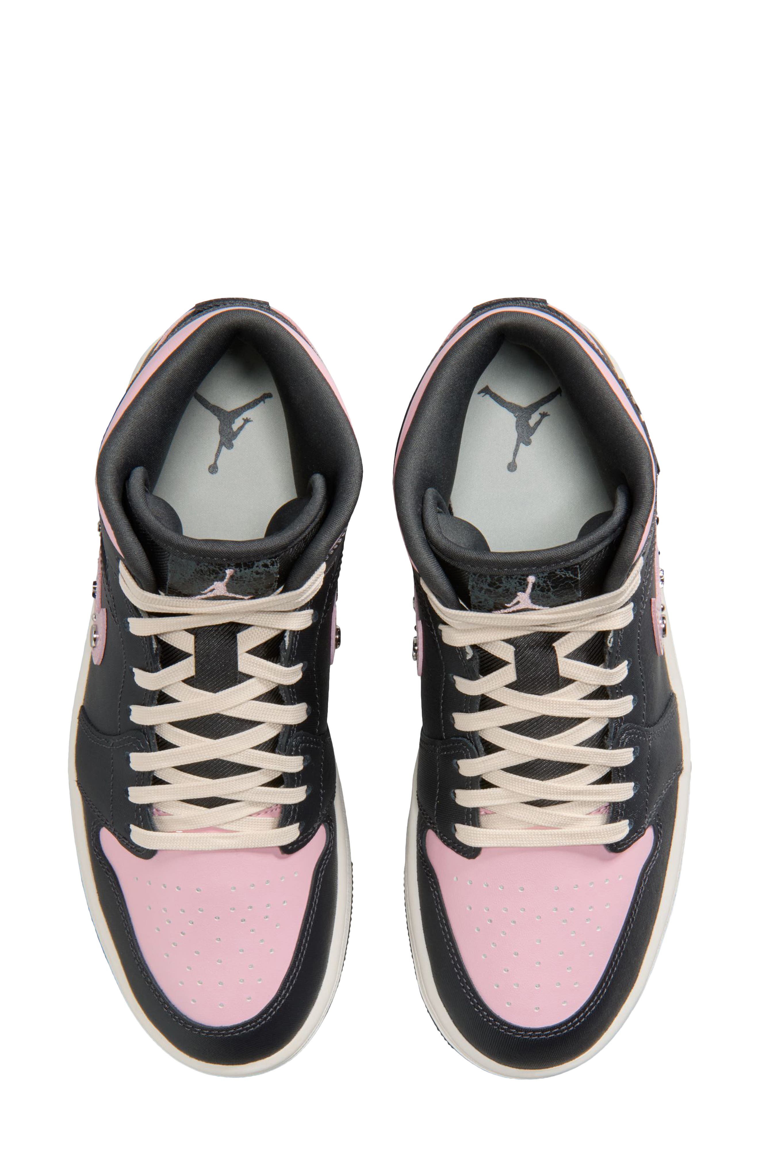 Jordan Air Jordan 1 Mid SE Basketball Sneaker, Alternate, color, Anthracite/ Iced Carmine