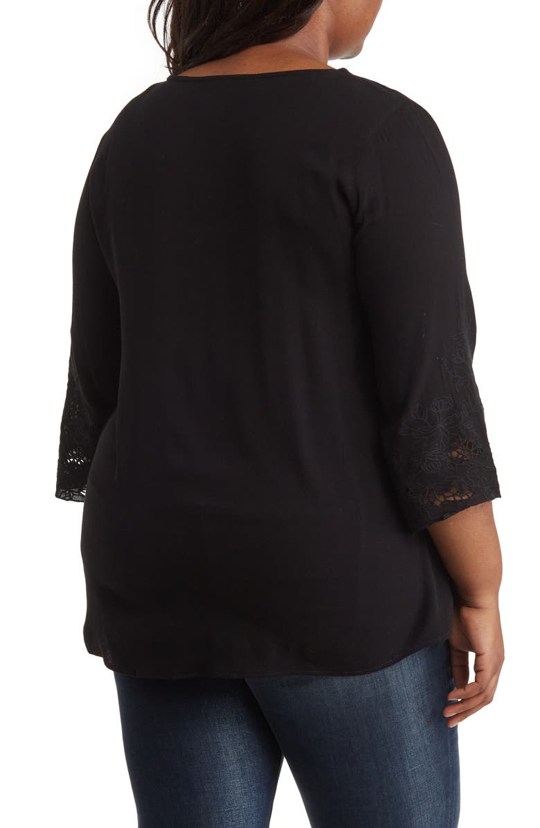 Forgotten Grace Cutout Embroidered Blouse, Alternate, color,