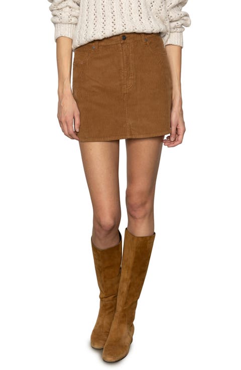 Briar Stretch Cotton Corduroy Miniskirt
