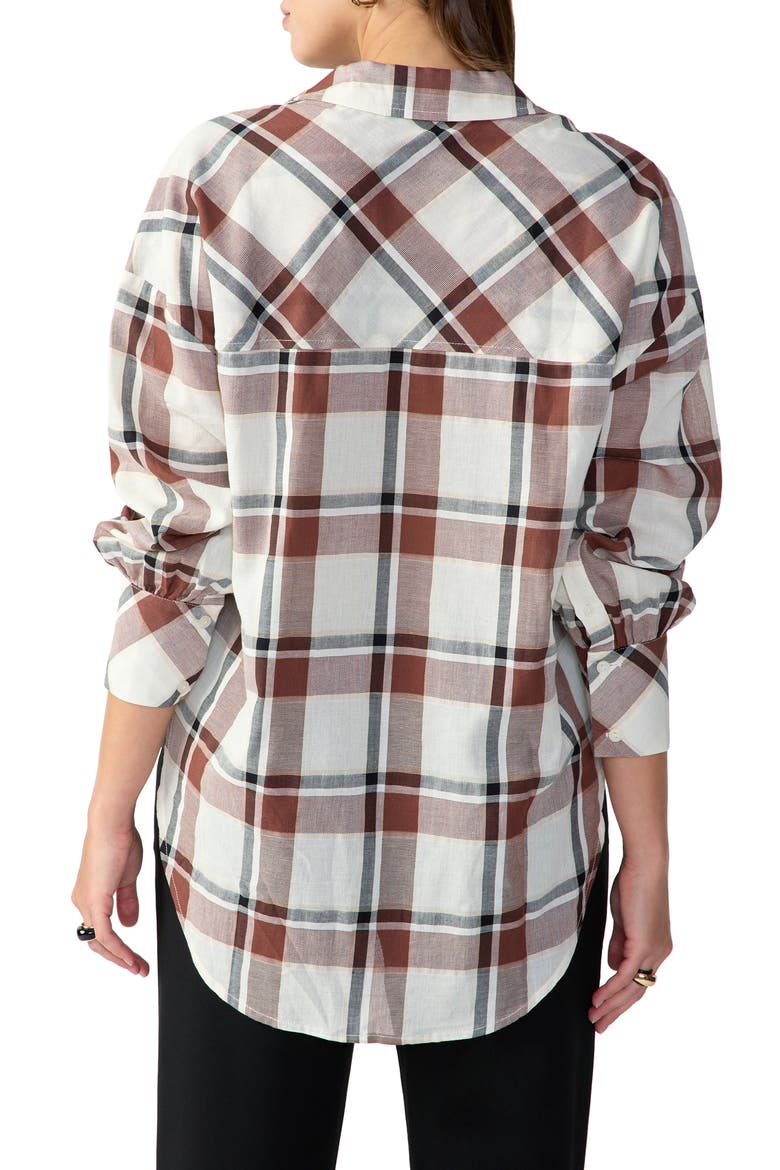 Plaid Tunic Shirt, Alternate, color, CARAMEL CA