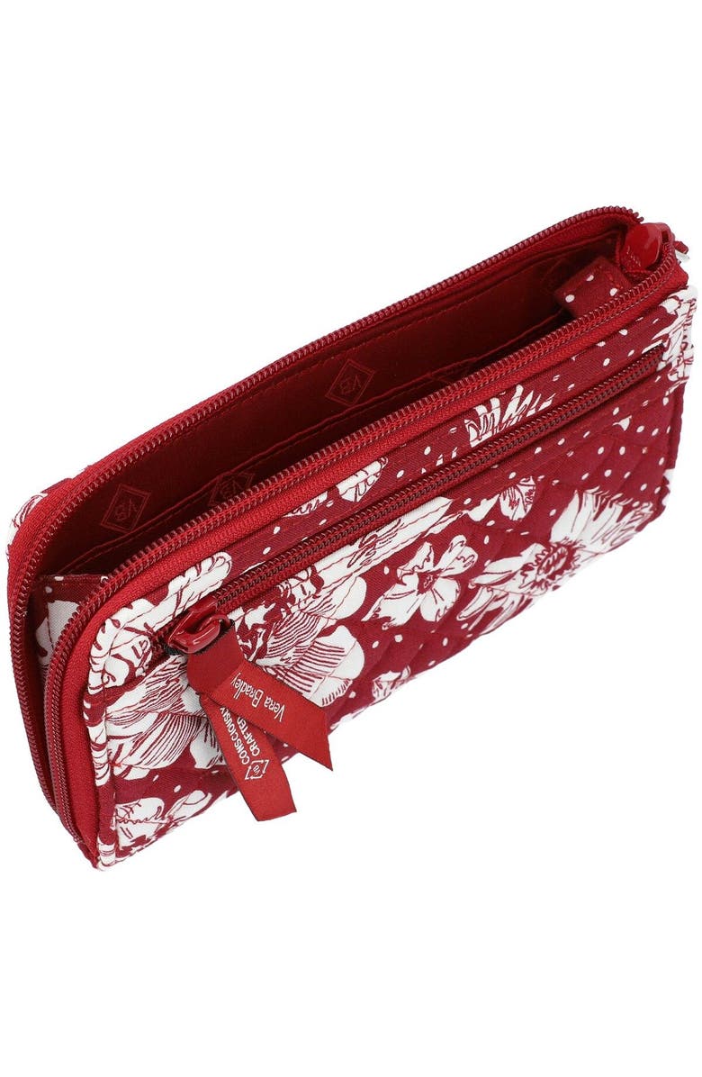 VERA BRADLEY Alabama Crimson Tide Rain Garden Front-Zip Wristlet, Alternate, color, 