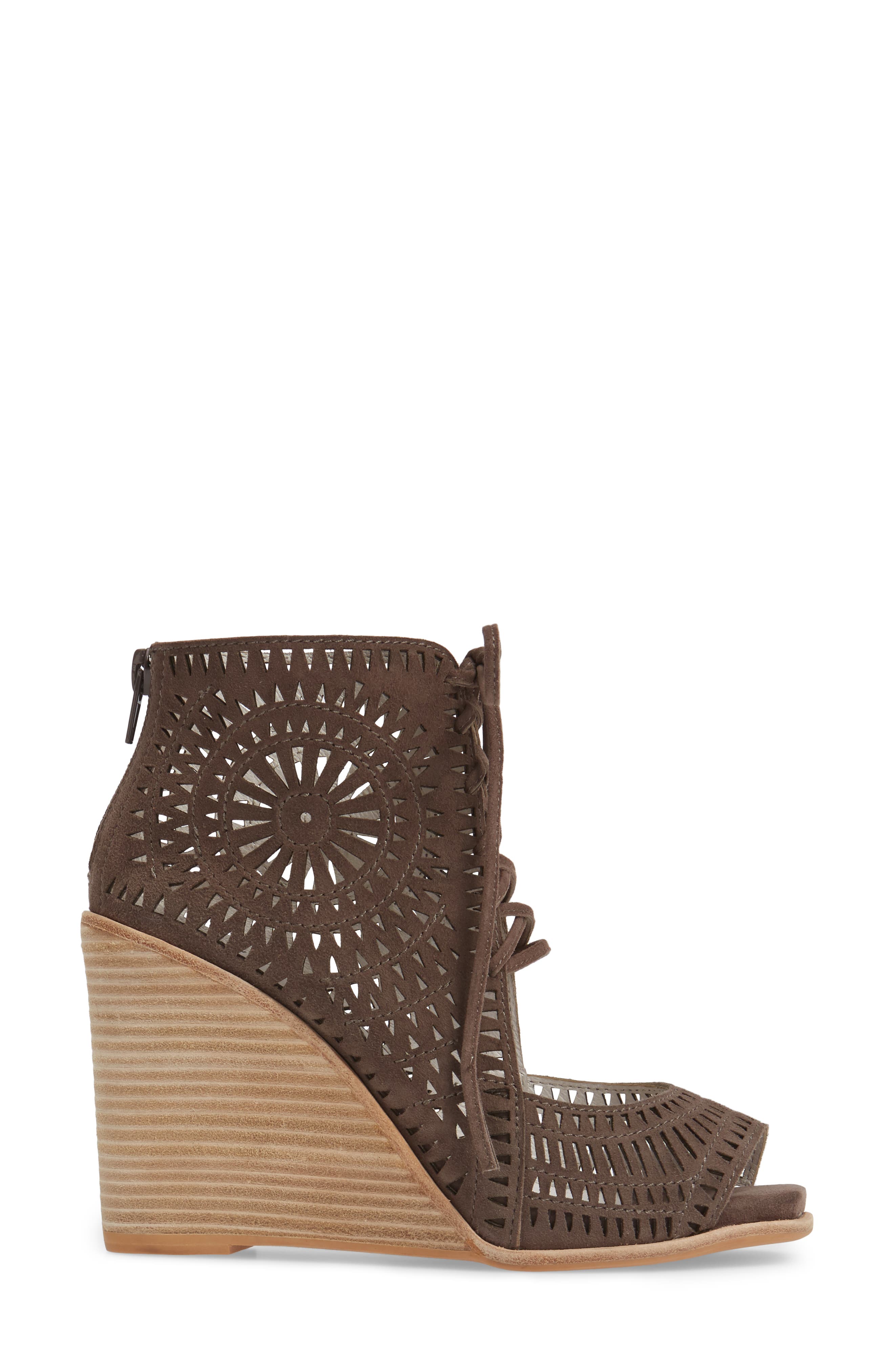 Jeffrey Campbell Rayos Perforated Wedge Sandal, Alternate, color, 