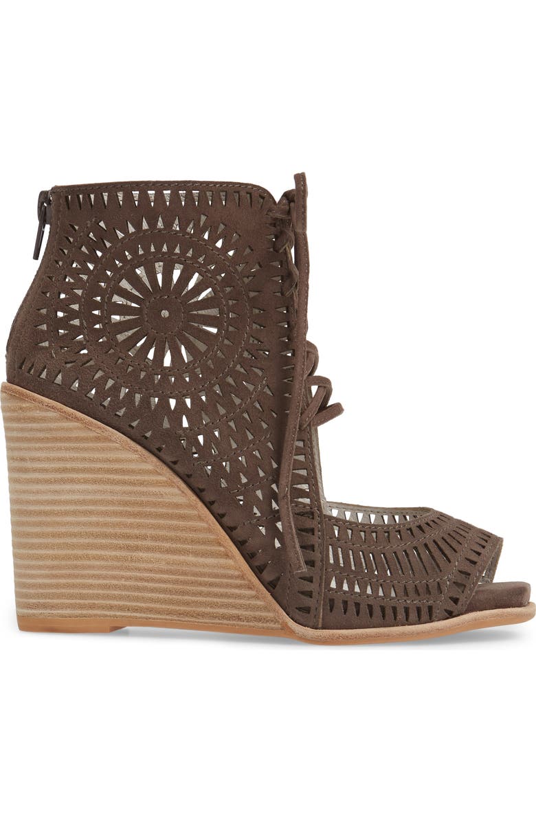 Jeffrey Campbell Rayos Perforated Wedge Sandal, Alternate, color,