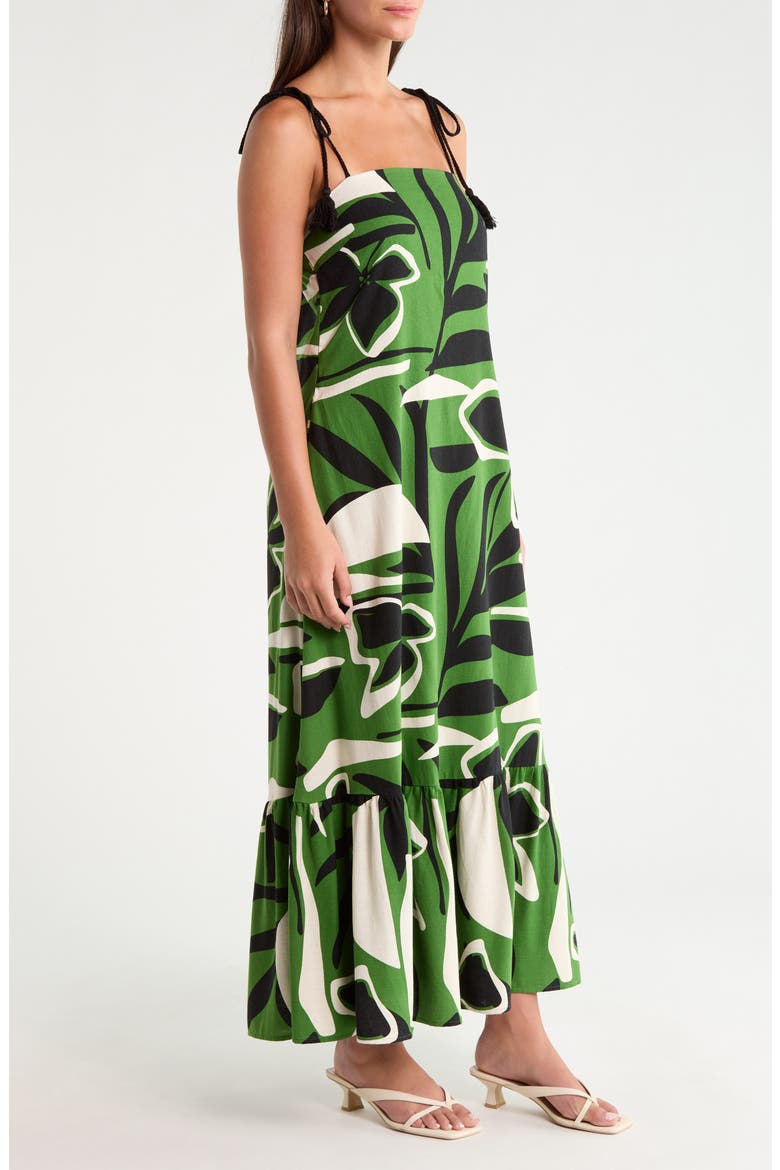 Veth Rainforest Maxi Sundress, Alternate, color, KELLY-CREAM