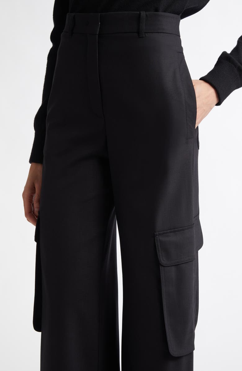 Max Mara Studio Ghiera Stretch Virgin Wool Cargo Pants, Alternate, color, 
