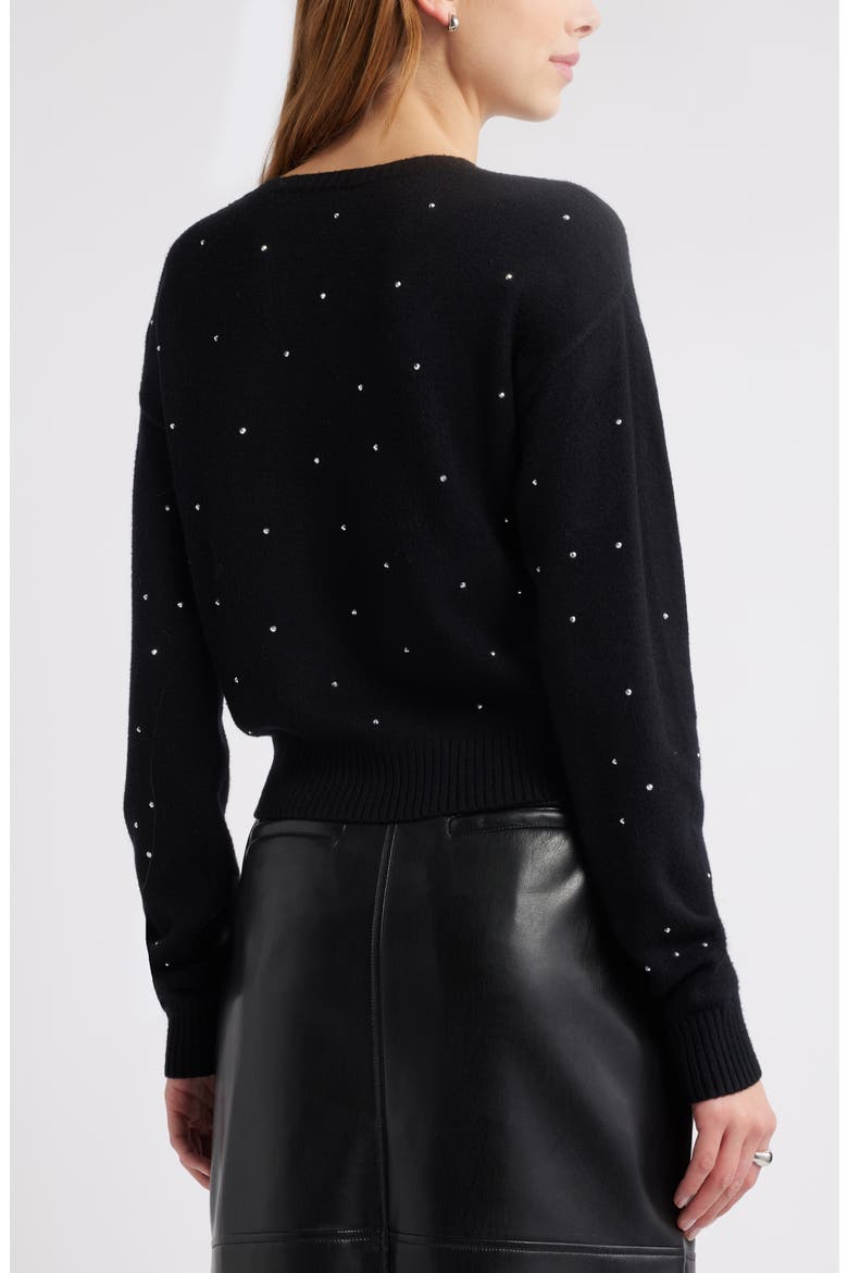 Rhinestone Sweater, Alternate, color, BLACK