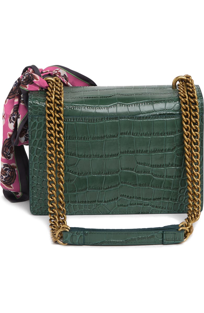 Kurt Geiger Shoreditch Croc Embossed Shoulder Bag, Alternate, color,