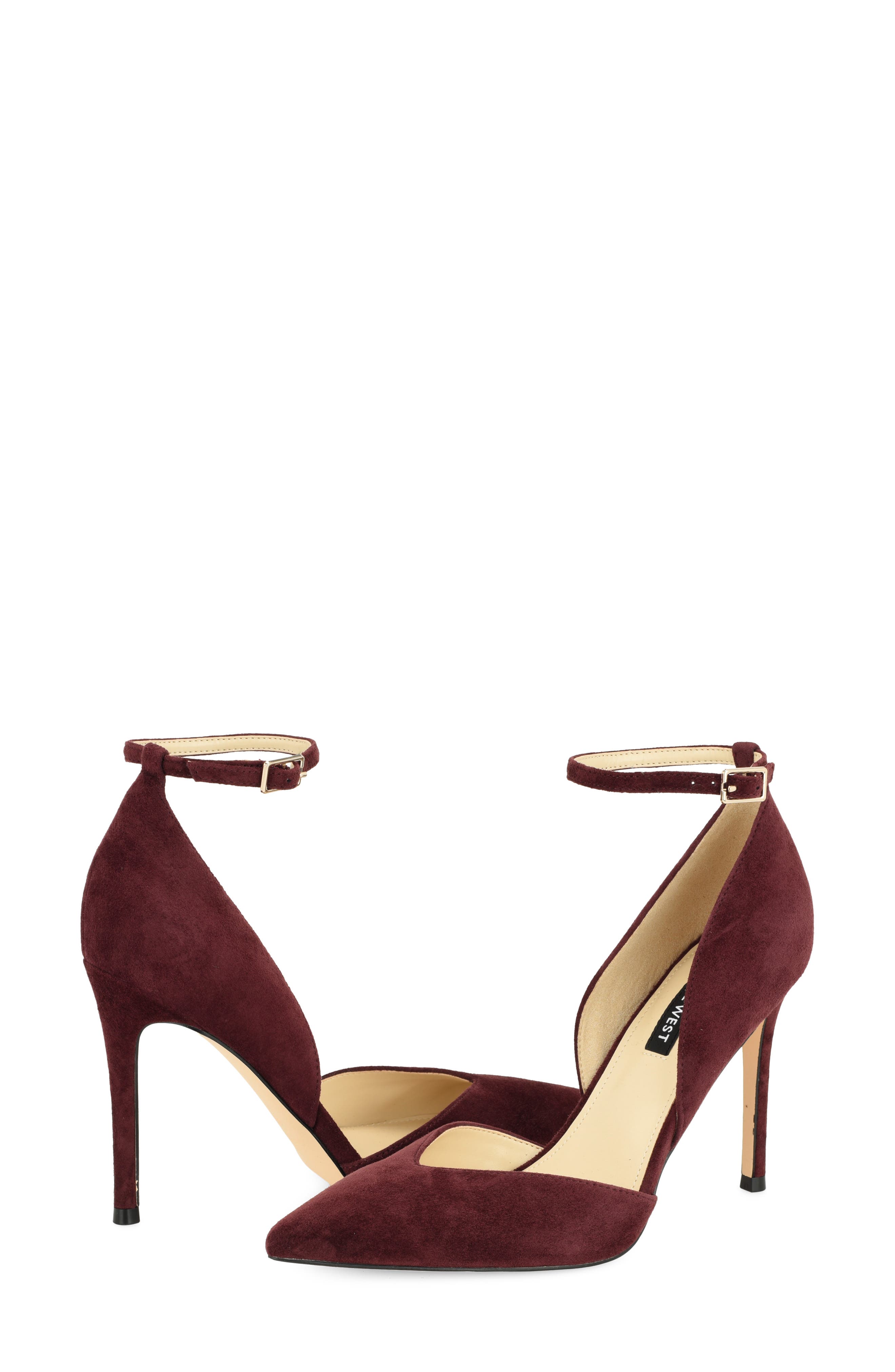 Frendy d'Orsay Pump, Alternate, color, DARK RED