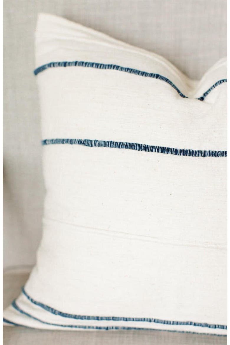 Ribbons Throw Pillow Cover, Alternate, color, Navy