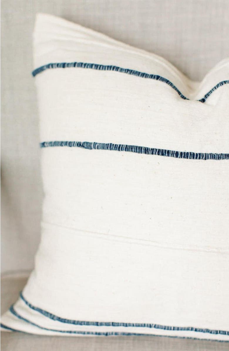 Creative Women Ribbons Throw Pillow Cover, Alternate, color, Navy