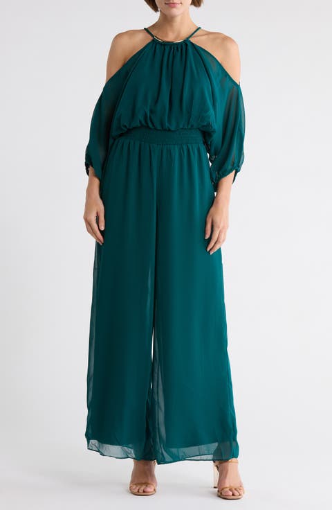 Chiffon Halter Jumpsuit
