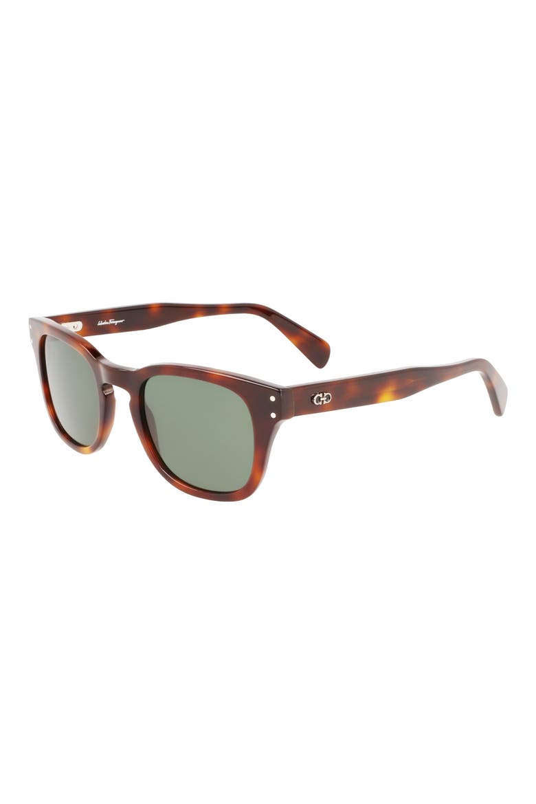 49mm Small Rectangular Sunglasses, Alternate, color, TORTOISE