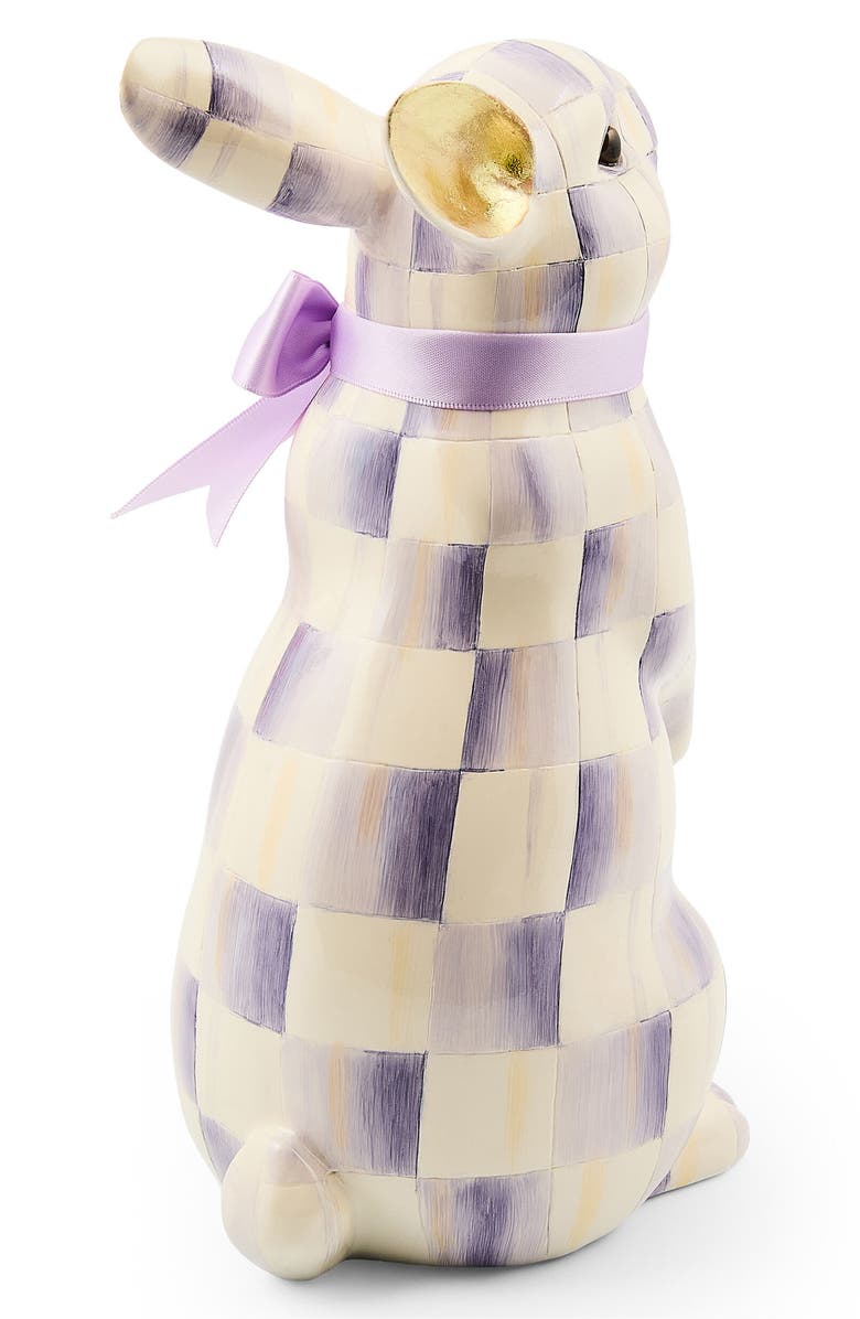 MACKENZIE CHILDS Violet Check Standing Bunny, Alternate, color, Purple
