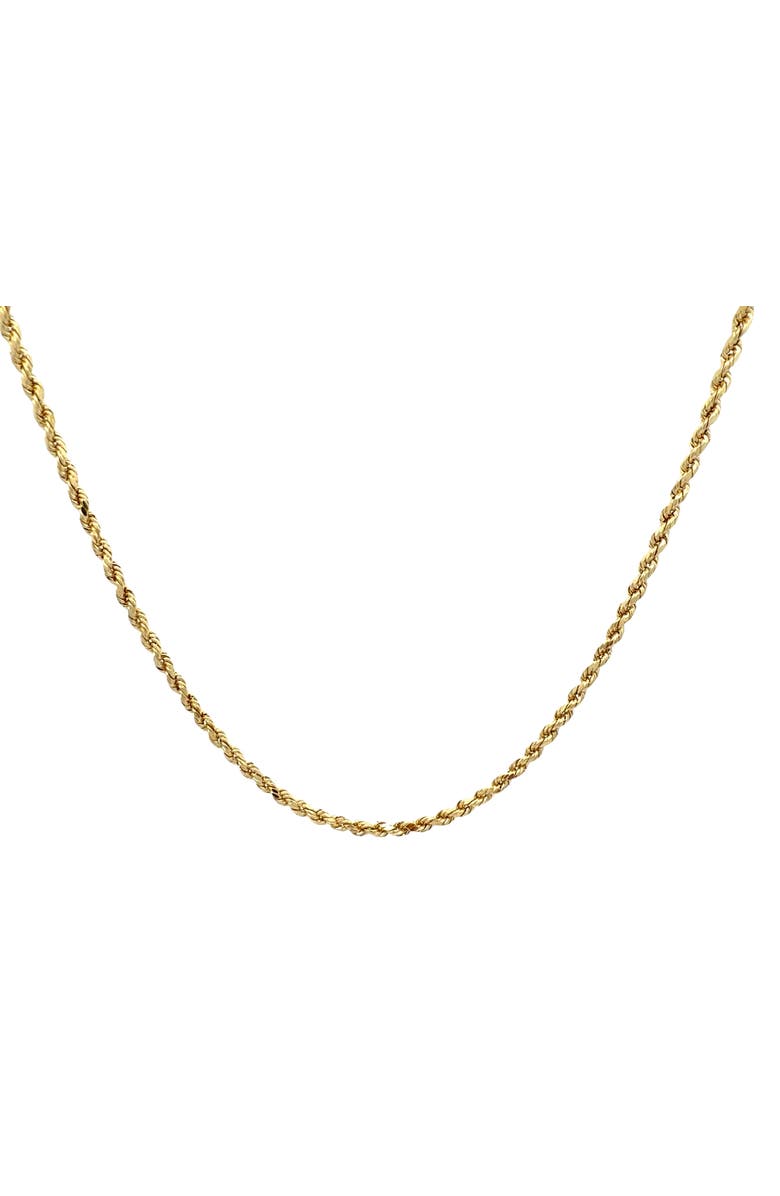 Ancona Jewelry Diamond Cut Rope Chain Necklace 18 Inch, Alternate, color, Yellow