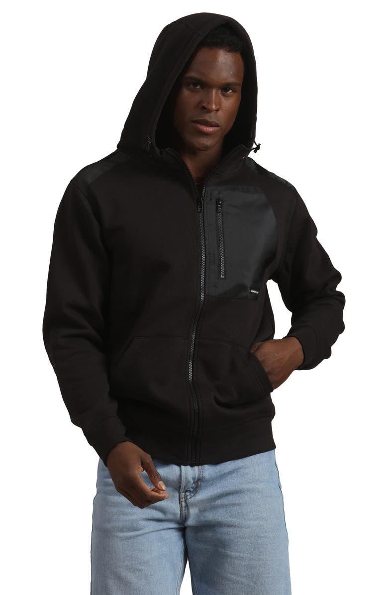 Members Only Austin Zip-Up Hoodie, Main, color, Black
