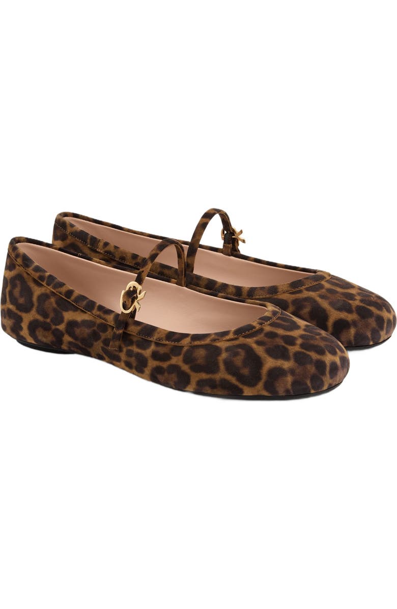 Gianvito Rossi Carla Ballerina, Alternate, color, Leopard Brown
