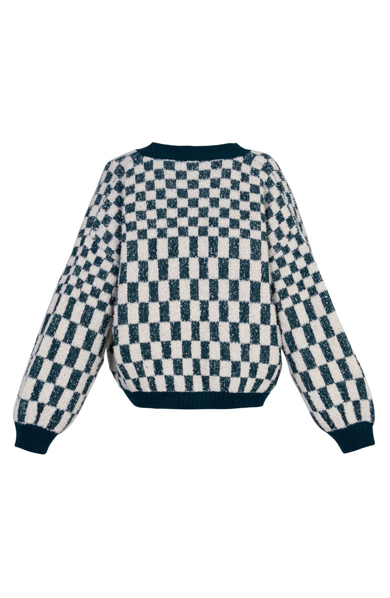 De Loreta Victoria V-Neck Alpaca Blend Cardigan, Alternate, color, 