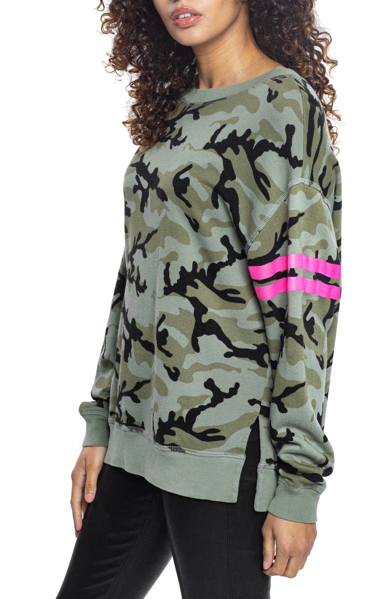 Found Denim Camo Print Cotton Blend Sweatshirt, Alternate, color,