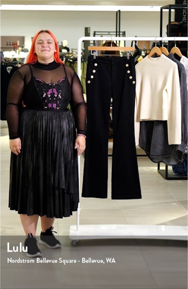 High Waist Slim Bootcut Sailor Jeans, sales video thumbnail