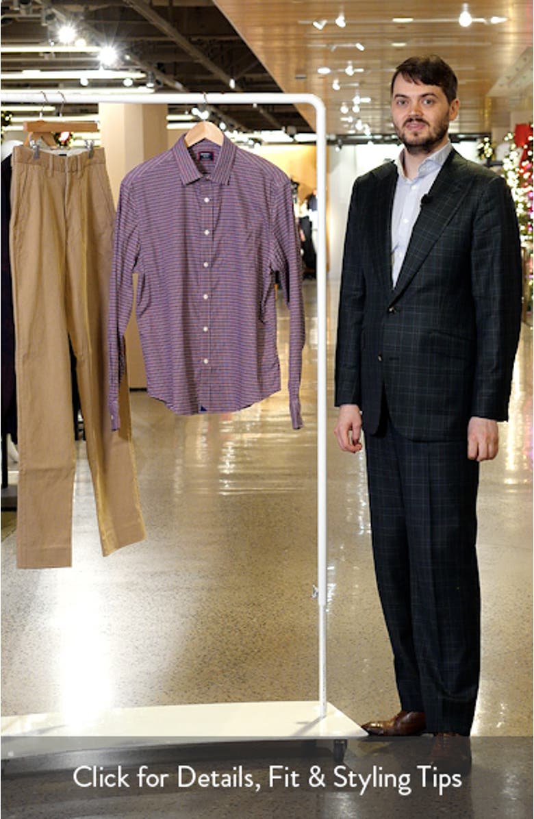 Delune Check Performance Button-Up Shirt, sales video thumbnail