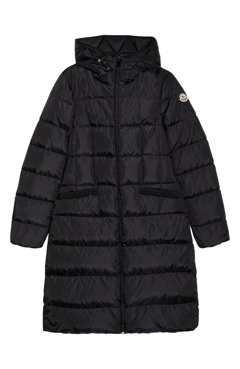 Moncler Avocette Hooded Quilted Down Puffer Coat, Alternate, color, Black