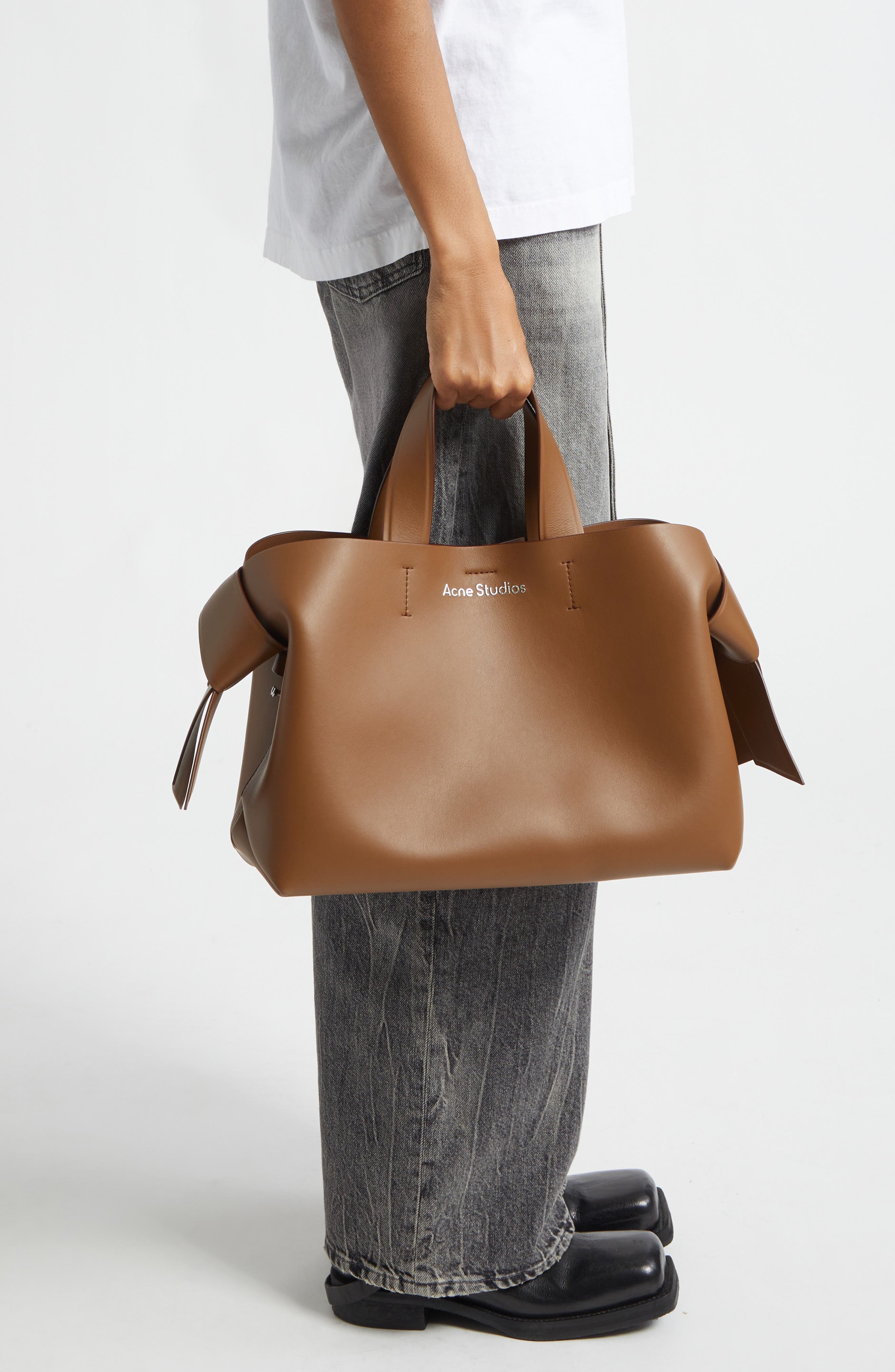 Musubi Leather Tote, Alternate, color, CAMEL BROWN